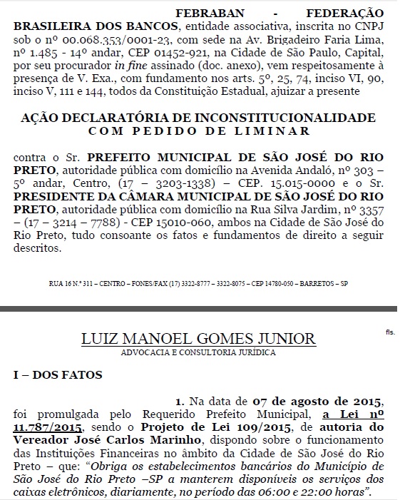 Febraban aponta inconstitucionalidade da lei que regula horário de atendimento nos caixas eletrônicos