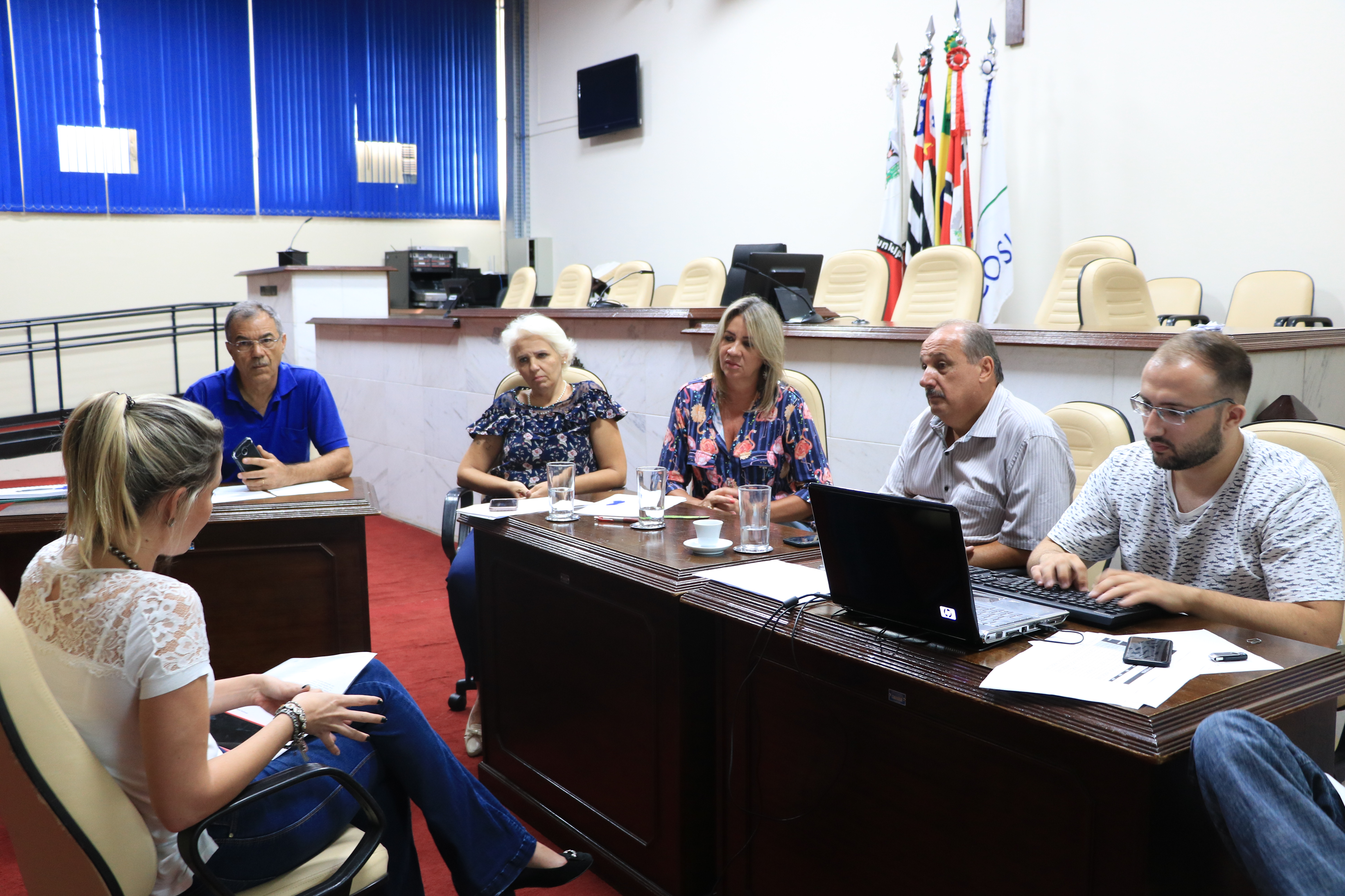 Vereadores que compõem a CEV dos carroceiros ouvem a diretora do Bem Estar Animal, Karoline Prado