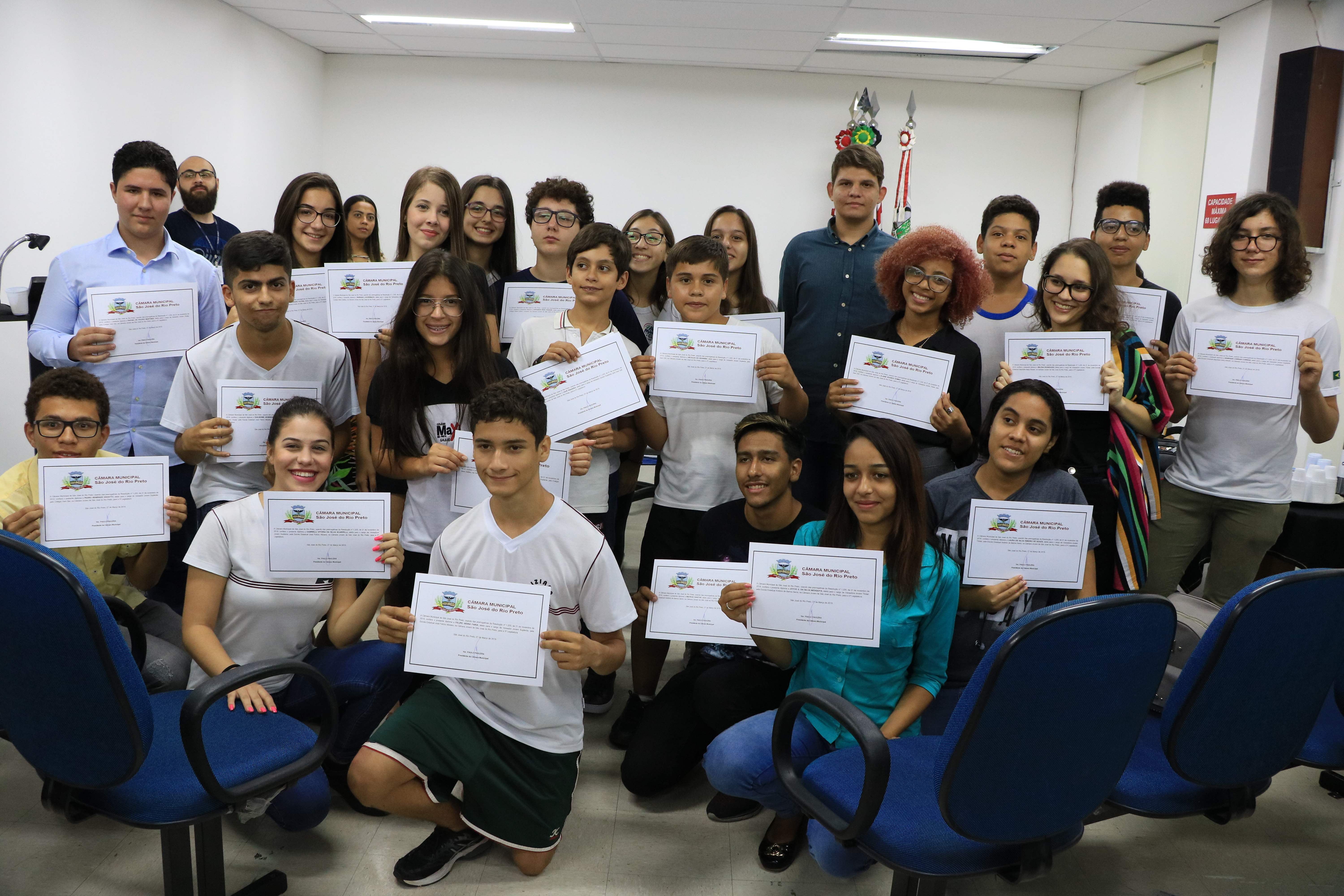 Posse da Câmara Jovem em 2019, último ano do projeto antes da pandemia