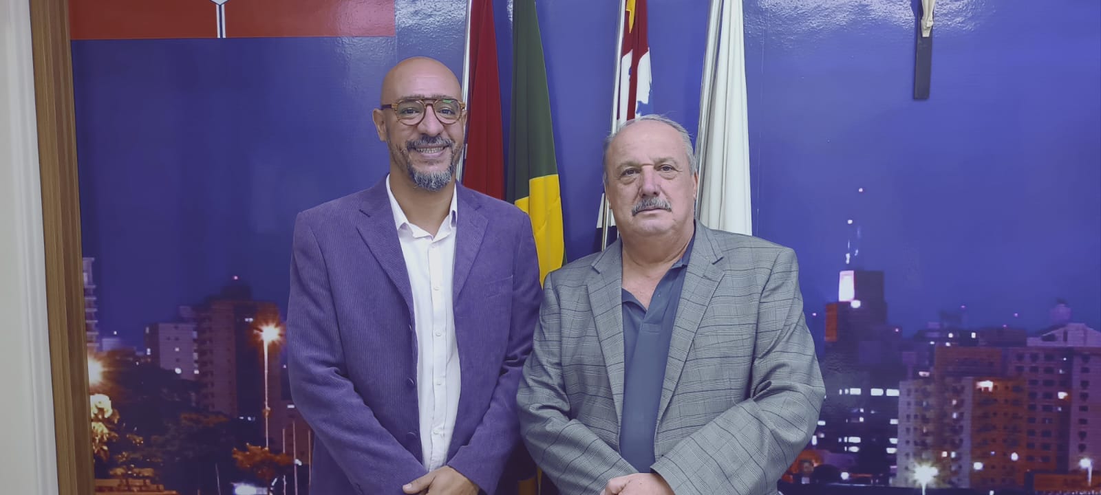 Freire e Pauléra, em encontro na manhã desta quinta-feira